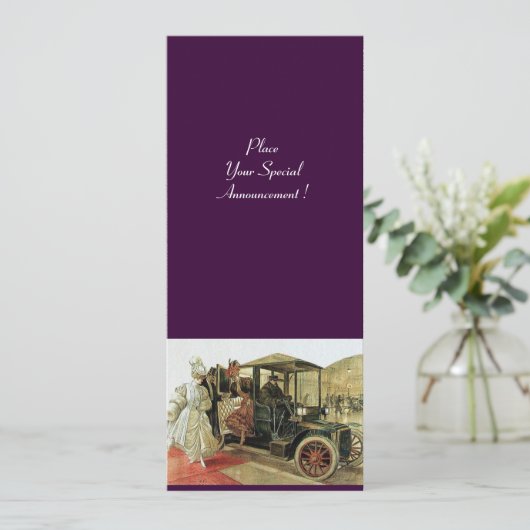 RETRO AUTO, AUTO RESTORATION 2, rode gele paars Aankondiging (Staand voorkant)