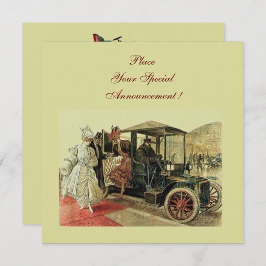 RETRO AUTO, AUTO RESTORATION 2, rood geel Aankondiging (Voorkant / Achterkant)