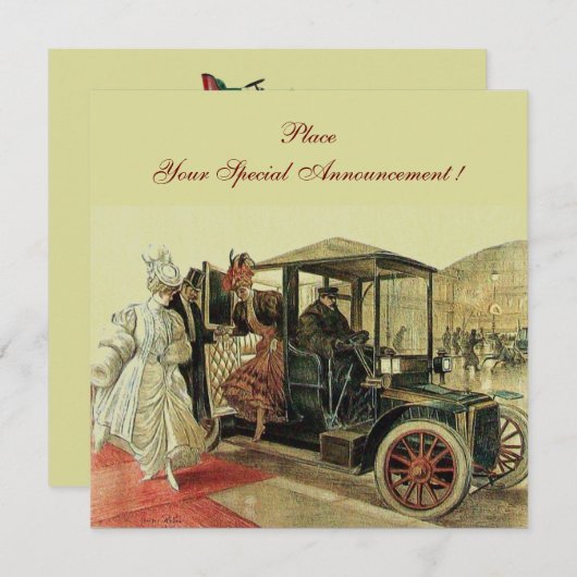 RETRO AUTO, AUTO RESTORATION 2, rood geel Aankondiging (Voorkant / Achterkant)