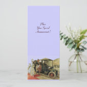 RETRO AUTO, AUTO RESTORATION 2, rood geel blauw Aankondiging (Staand voorkant)