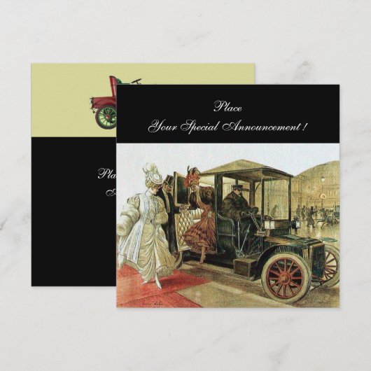 RETRO AUTO, AUTO RESTORATION 2, rood geel zwart Aankondiging (Voorkant / Achterkant)