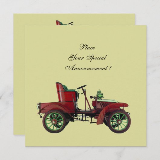 RETRO AUTO, AUTO-RETORATIE AANKONDIGING (Voorkant / Achterkant)