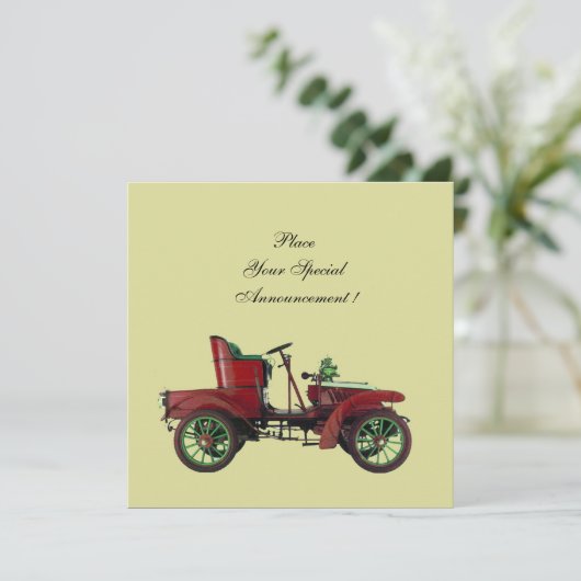 RETRO AUTO, AUTO-RETORATIE AANKONDIGING (Staand voorkant)