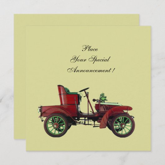 RETRO AUTO, AUTO-RETORATIE AANKONDIGING (Voorkant / Achterkant)