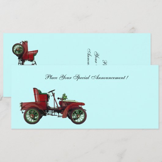 RETRO AUTO, AUTO RETORATION, blauw (Voorkant / Achterkant)