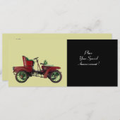 RETRO AUTO, AUTO RETORATION, zwart Aankondiging (Voorkant / Achterkant)