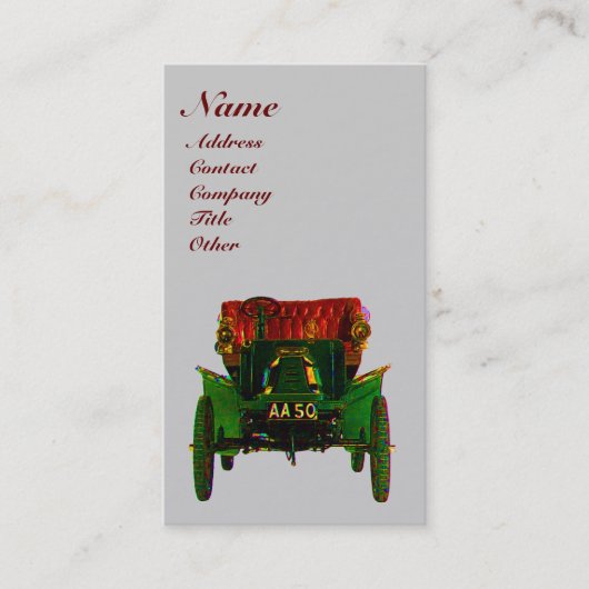 RETRO AUTO - AUTOMOTIEF VISITEKAARTJE (Voorkant)