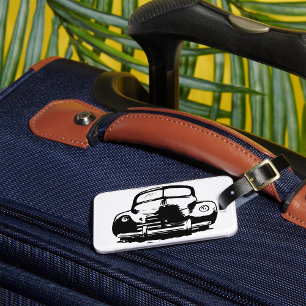 Retro-auto Bagagelabel