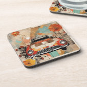 Retro-auto Bier Onderzetter (Linkerzijde)