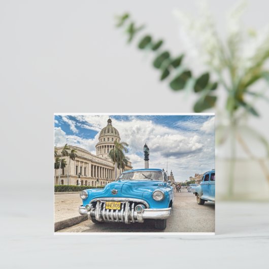 Retro-auto Briefkaart (Staand voorkant)