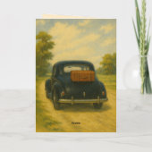 Retro auto bruiloft uitnodiging (Achterkant)