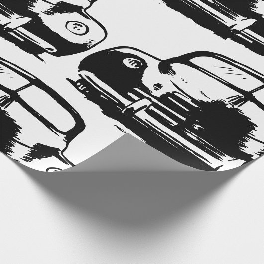 Retro-auto Cadeaupapier