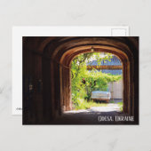 Retro auto en brievenbussen Odesa Ukraine Briefkaa Briefkaart (Voorkant / Achterkant)