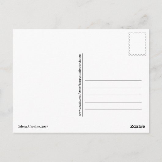 Retro auto en brievenbussen Odesa Ukraine Briefkaa Briefkaart (Achterkant)