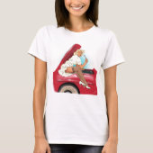 Retro-auto en model t-shirt (Voorkant)