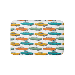 Retro Auto Fifties Stijl Patroon Badmat