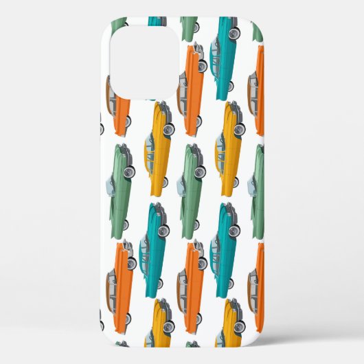 Retro Auto Fifties Stijl Patroon Case-Mate iPhone Case (Achterkant)