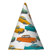 Retro Auto Fifties Stijl Patroon Feesthoedjes (Rechts)