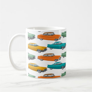 Retro Auto Fifties Stijl Patroon Koffiemok
