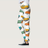 Retro Auto Fifties Stijl Patroon Leggings (Links)