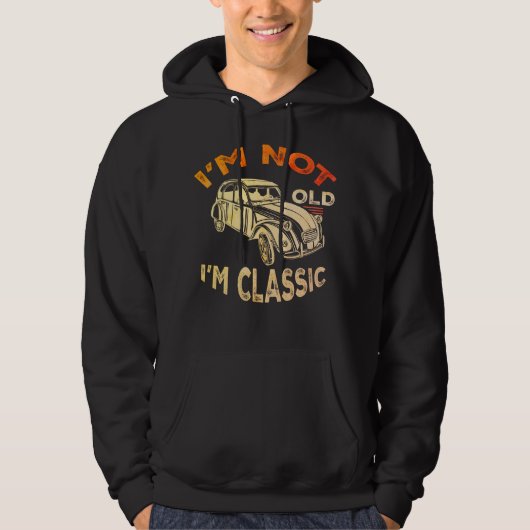 Retro Auto Gift, Funny Classic Car Lover Hoodie (Voorkant)