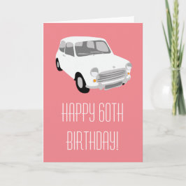 Retro auto Happy 60ste verjaardag Kaart