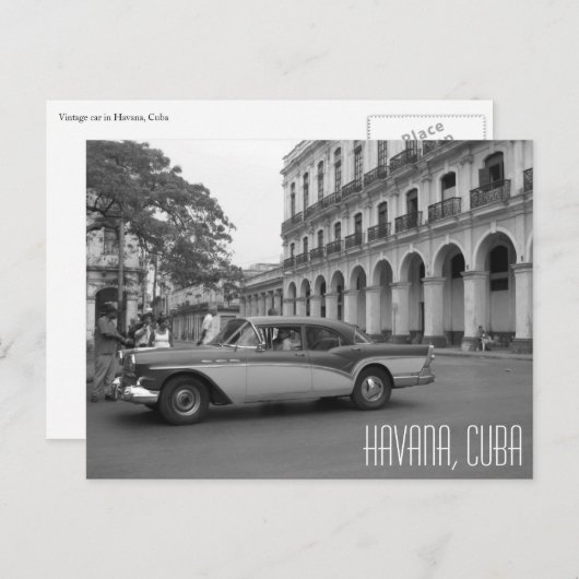 retro auto havana briefkaart (Voorkant / Achterkant)