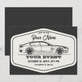  retro auto kaart (Voorkant / Achterkant)