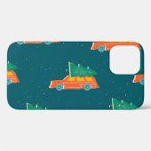 Retro auto kerstboom patroon Case-Mate iPhone case (Achterkant (horizontaal))