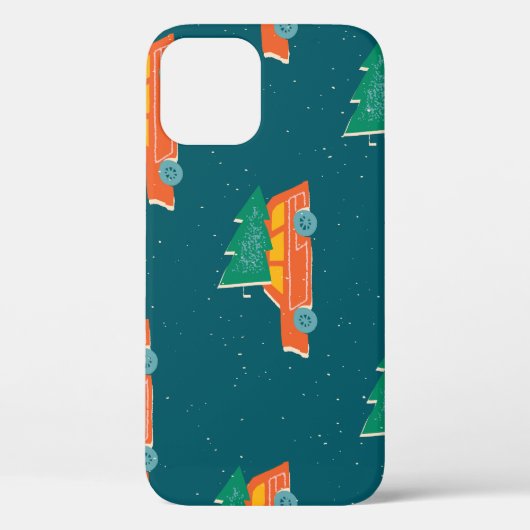 Retro auto kerstboom patroon Case-Mate iPhone case (Achterkant)