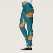 Retro auto kerstboom patroon leggings (Links)