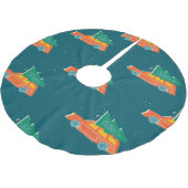 Retro auto kerstboom patroon rok (Gekanteld)