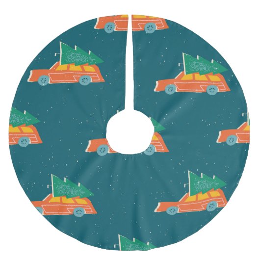 Retro auto kerstboom patroon rok (Voorkant)