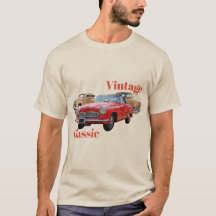 Retro Auto Klassiek T-shirt Design
