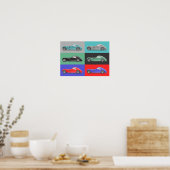 Retro auto kunst poster (Keuken)