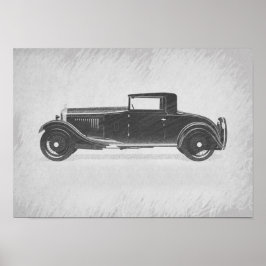 Retro auto kunst poster