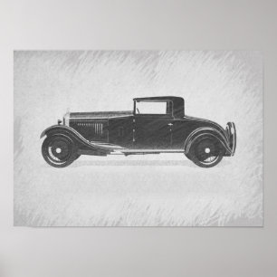 Retro auto kunst poster