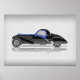 Retro auto kunst poster