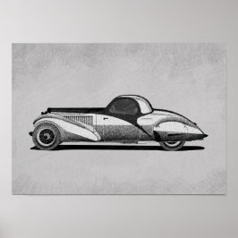 Retro auto kunst poster