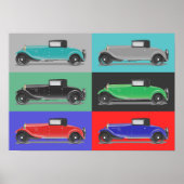 Retro auto kunst poster (Voorkant)