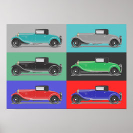 Retro auto kunst poster
