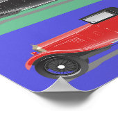 Retro auto kunst poster (Hoek)