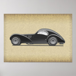 Retro auto kunst poster