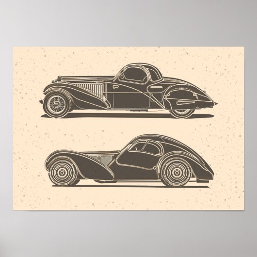 Retro auto kunst poster (Voorkant)