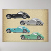 Retro auto kunst poster (Voorkant)