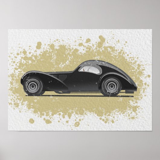 Retro auto kunst poster (Voorkant)