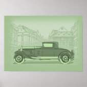 Retro auto kunst poster (Voorkant)