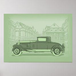 Retro auto kunst poster