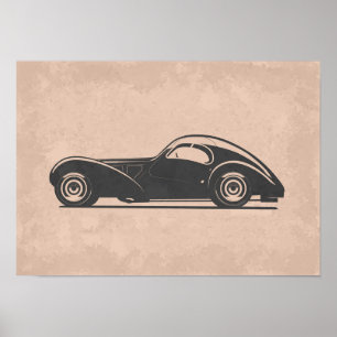 Retro auto kunst poster