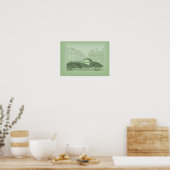 Retro auto kunst poster (Keuken)